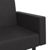 vidaXL Sofa Bed Black Faux leather, wood, plastic, foam 2-seater