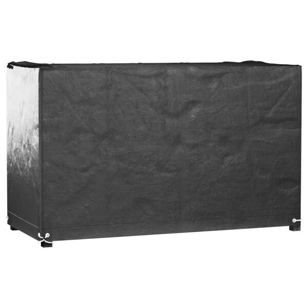vidaXL Garden Furniture Cover Set of 2 Black Polyethylene, Aluminum