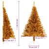 vidaXL Christmas Tree Gold PET Medium Simple Artificial Christmas Tree