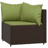 vidaXL Patio Lounge Set Set of 4 Brown