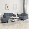 vidaXL Sofa Set Dark Grey Velvet, Plywood, Metal Standard Seats Many