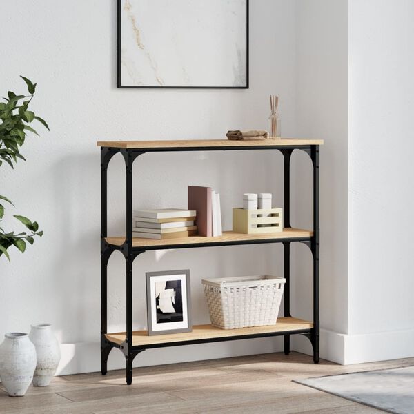 vidaXL Console Table Sonoma oak Engineered wood and metal