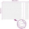 vidaXL Hexagon Fence Grey 3.94 x 32.81 ft PVC