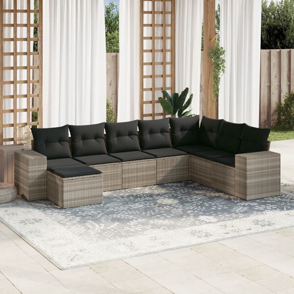 vidaXL Garden Sofa Set Light grey
