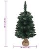 vidaXL Artificial Christmas Tree Green PVC, Concrete Small