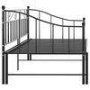 vidaXL Sofa Bed Frame Black Powder-coated metal Twin