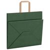 vidaXL Paper Bags 250 pcs with Handles Green 32x22x28 cm
