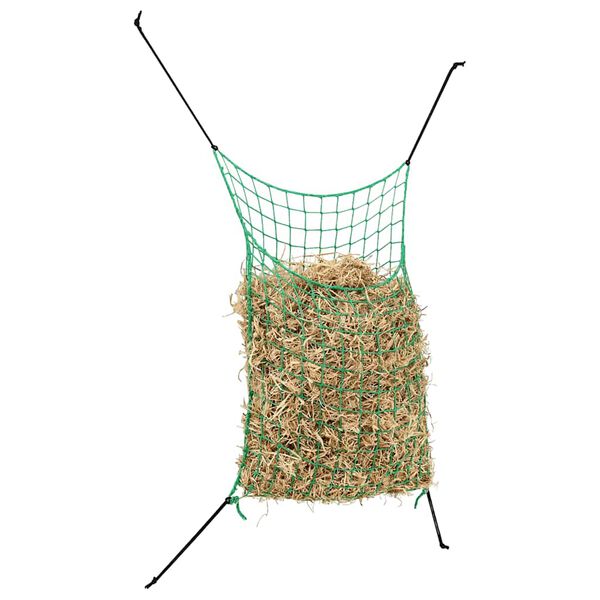 vidaXL Hay Net Set of 2 Green Polypropylene 0.9 x 1.5 m Durable