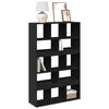 vidaXL Bookcase Black Engineered wood Medium Bookcase Rectangular