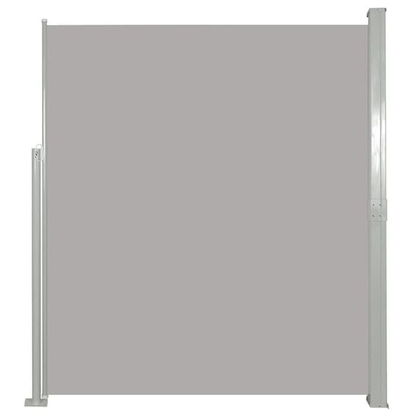 vidaXL Side Awning Grey screen, Green grey posts