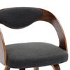 vidaXL Dining Chair Set of 4 Dark grey and dark brown Fabric and bentwood