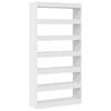 vidaXL Book Cabinet White 39.37 x 11.81 x 77.95 in Engineered Wood