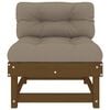 vidaXL Middle Sofa Honey brown, Taupe