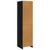 vidaXL Wardrobe with Drawers Black 19.7"x19.7"x78.7" Engineered Wood
