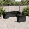 vidaXL Garden Sofa Set Black