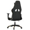vidaXL Gaming Chair Black and Gold Faux Leather