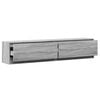 vidaXL TV Wall Cabinet Grey Sonoma Engineered Wood Large TV Wall Cabinet