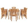vidaXL 9 Piece Patio Dining Set Solid Teak Wood