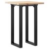vidaXL Dining Table O-Frame 19.7"x19.7"x29.7" Solid Wood Pine and Steel