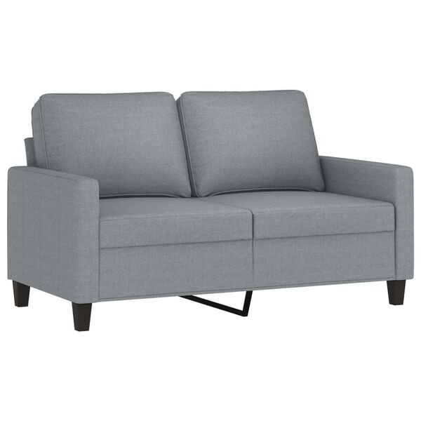 vidaXL Sofa Set Light Grey Polyester, Metal, Textilene, Plywood 2-Seater