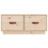 vidaXL TV Cabinet Natural Solid Pine Wood Medium TV Cabinet