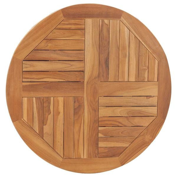 vidaXL Tabletop Teak Solid teak wood Diameter 31.5 in, Thickness 1.0 in