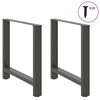 vidaXL Coffee Table Leg Set of 2 Anthracite Powder-Coated Steel Regular
