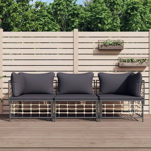 vidaXL Garden Lounge Set Anthracite