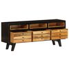 vidaXL TV Stand Black and brown Solid mango wood Medium TV Stand