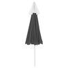 vidaXL Beach Parasol Anthracite Polyester 94.5 in Tiltable