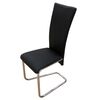 vidaXL Dining Chair Set of 2 Black Faux Leather Standard Modern