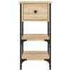 vidaXL Bedside Cabinet Set of 2 Sonoma Oak Engineered wood Medium