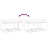 vidaXL Bunk Bed White Steel, mesh fabric Twin Bunk Bed Rectangular