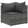 vidaXL Patio Lounge Set Grey PE Rattan 9-piece set Adjustable Armrests