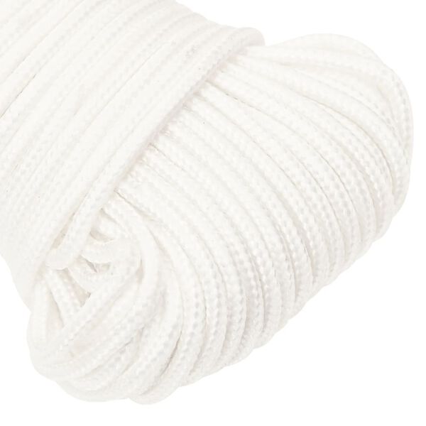 vidaXL Boat Rope Full White 0.16 " 328.1 ' Polypropylene