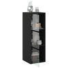 vidaXL Wall Cabinet Black Engineered wood, glass Medium Wall Cabinet