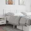 vidaXL Headboard White Powder-Coated Steel Double Headboard