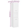 vidaXL Bathroom Furniture Set White Engineered wood, acrylic, ceramic