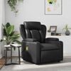 vidaXL Massage Recliner Chair Black Faux leather, metal, plywood Single