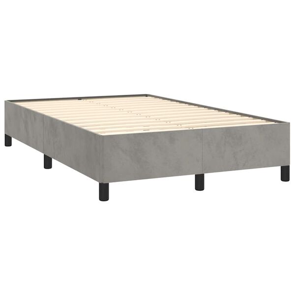 vidaXL Box Spring Bed with Mattress Light Grey