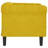 vidaXL Sofa Chair Yellow Velvet, Plywood, Solid Wood, Foam Single