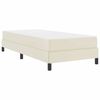 vidaXL Bed Frame with Mattress Cream 39.37 x 78.74 in Fabric