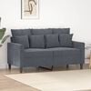 vidaXL 2-seater Sofa Dark grey Velvet (100% polyester), metal, textilene