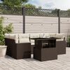 vidaXL Garden Sofa Set Brown PE rattan, powder-coated steel 7 Piece