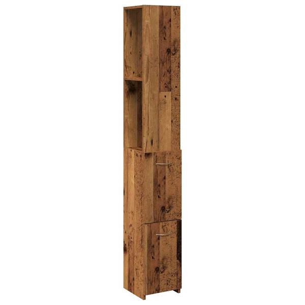 vidaXL Bathroom Cabinet Old wood Engineered wood Tall Bathroom Cabinet