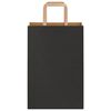 vidaXL Paper Bags 250 pcs with Handles Black 21x11x31 cm