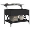vidaXL Coffee Table Black Engineered wood, metal Medium Adjustable Feet
