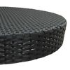 vidaXL Garden Bar Set Black PE rattan, powder-coated steel Standard