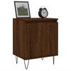 vidaXL Bedside Cabinet Brown oak Engineered wood, Iron 15.7x11.8x19.7 in