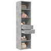vidaXL Highboard Concrete grey Engineered wood 72.8 in Tall Highboard